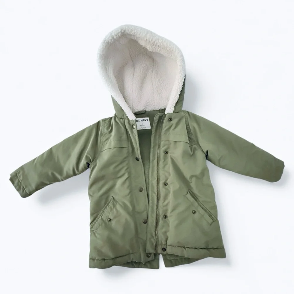 Old Navy Olive Hooded Parka